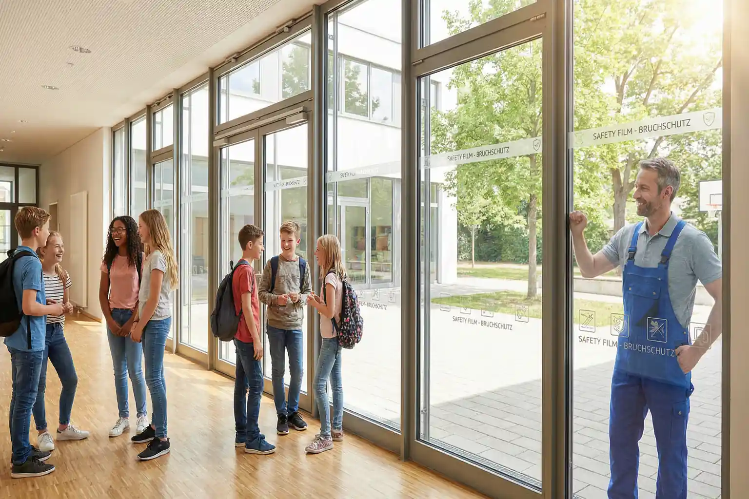 Glasschutz in Schule Nachrüsten Beitragsbild