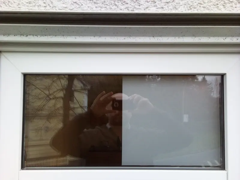 Sichtschutzfolie Opak Weiß Milchglasfolie innen Bild5