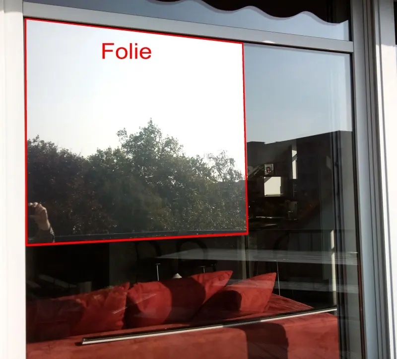 Spionspiegelfolie Sichtschutz Sonnenschutz Bild2